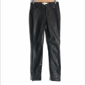 H&M Faux Leather Ankle Zip Pants